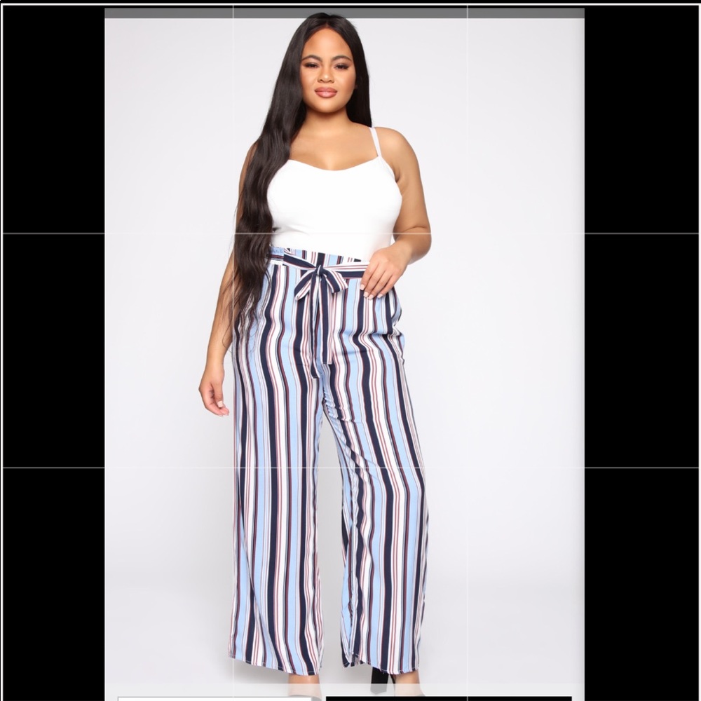 Fashion Nova Striped Wide Leg Pants